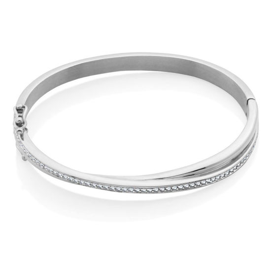Image sur Bracelet rigide croisé en acier inoxydable de la Collection Steelx