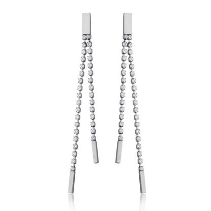 Image de Boucles d'oreilles pendantes en acier inoxydable de la Collection Steelx