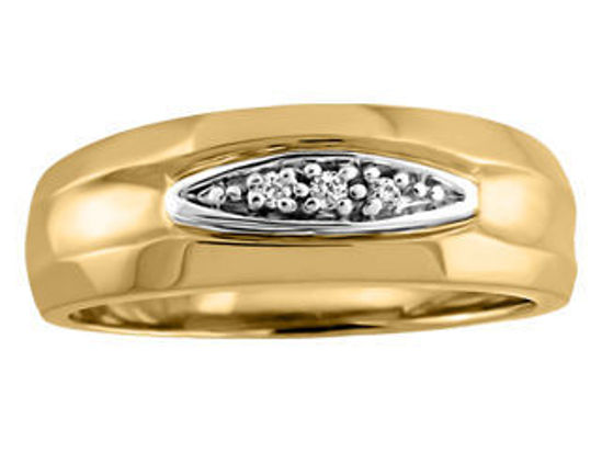 Image sur Bague en or jaune et blanc 10KT avec diamants