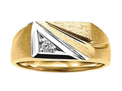 Image de Bague en or jaune et blanc 10KT avec diamant