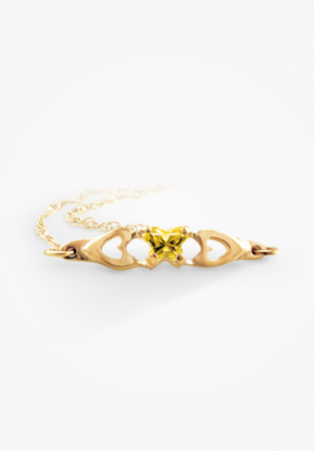 Image de Bracelet en or jaune avec pierre du mois de novembre Collection Bfly