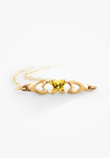 Image sur Bracelet en or jaune avec pierre du mois de novembre Collection Bfly