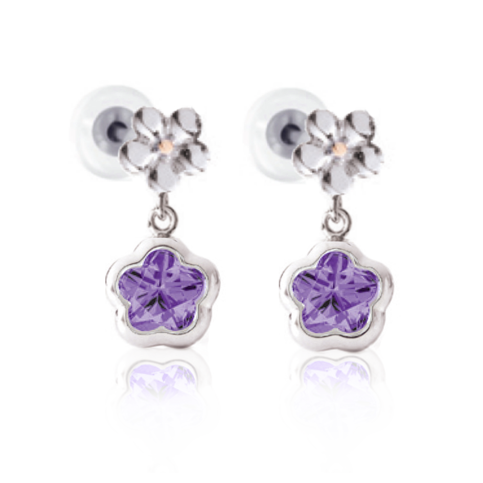 Boucles d’Oreilles Raffinées Vintage Motif Fleur en Argent Sterling 925
