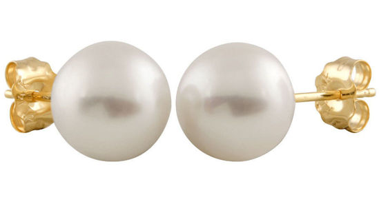 Image sur Boucles d'oreilles perle d'eau douce 9mm