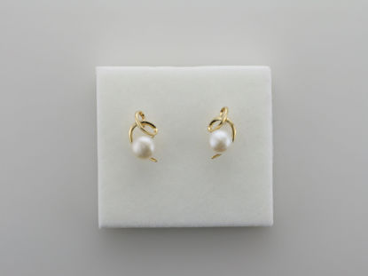 Image de Boucles d'oreilles perles d'eau douce et or jaune