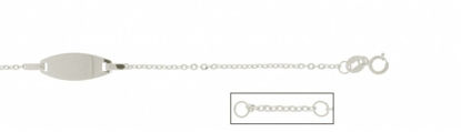 Image de Bracelet avec plaque en or blanc