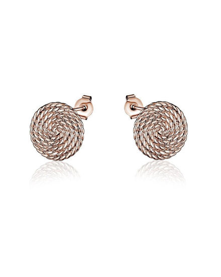 Image sur Boucles d'oreilles en argent 925 rose de la Collection Larus