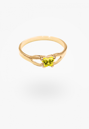 Image de Bague en or jaune 10KT avec pierre du mois de novembre Collection Bfly