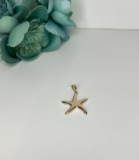 Image sur Pendentif étoile de mer en or rose