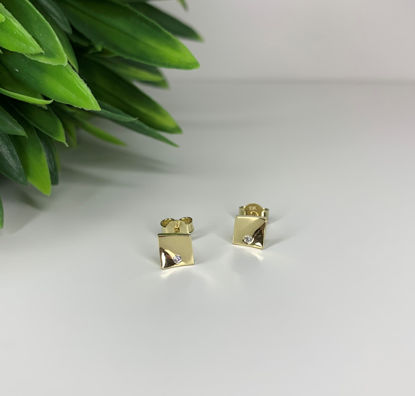 Image de Boucles d'oreilles en or jaune avec zircon cubique