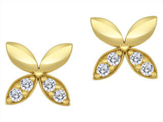 Image sur Boucles d'oreille en or jaune avec diamants