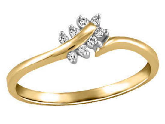 Image sur Bague en or jaune 10KT avec diamants