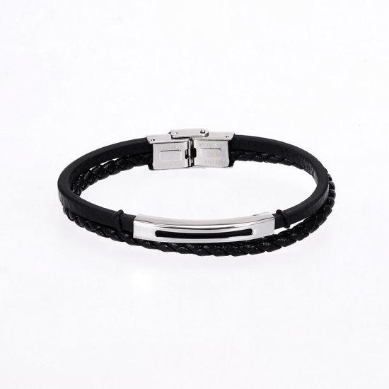 Image sur Bracelet en cuir et acier inoxydable T1XF740183 de la Collection Steelx