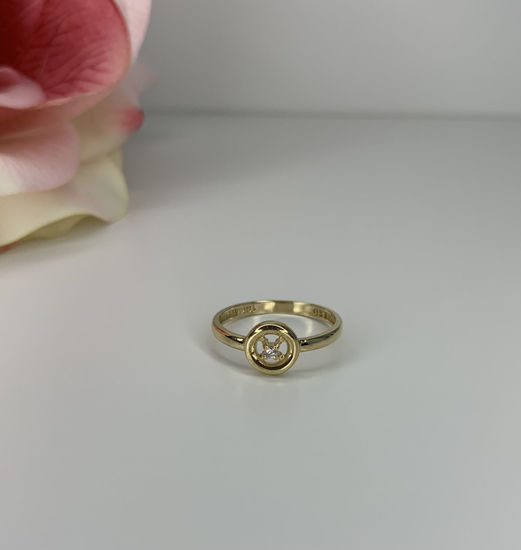 Image sur Bague en or jaune 10KT avec un diamant