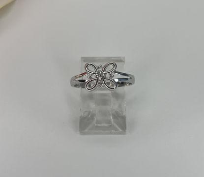 Image de Bague en or blanc 10KT avec un diamant