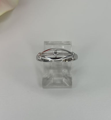 Image de Bague en or blanc 10KT avec un diamant