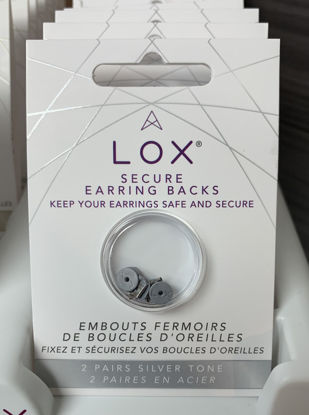 Image de LOX - Papillons avec fermeture de sécurité couleur argent