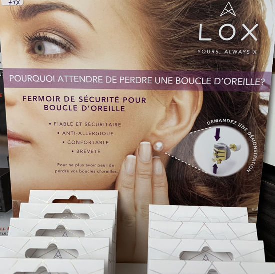 Image sur LOX - Papillons avec fermeture de sécurité couleur or