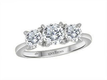 Image de Bague en or blanc 14KT avec diamants de laboratoire - LGJ019/50