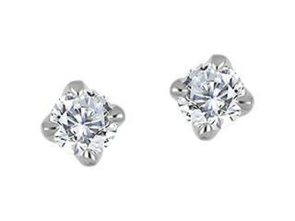 Image de Boucles d'oreilles en or blanc 10KT avec diamants de laboratoire 1 carat total - LGG025E100