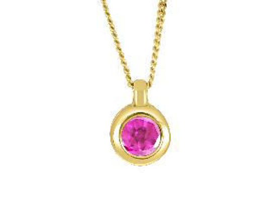 Image sur Collier en or jaune 10KT avec un topaze rose véritable