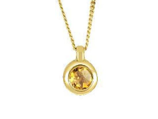 Image sur Collier en or jaune 10KT avec une citrine véritable