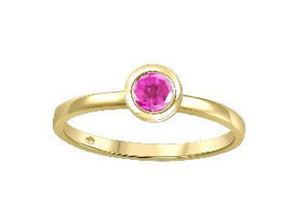 Image de Bague en or jaune 10KT avec un topaze rose véritable