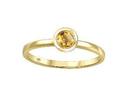 Image de Bague en or jaune 10KT avec une citrine véritable