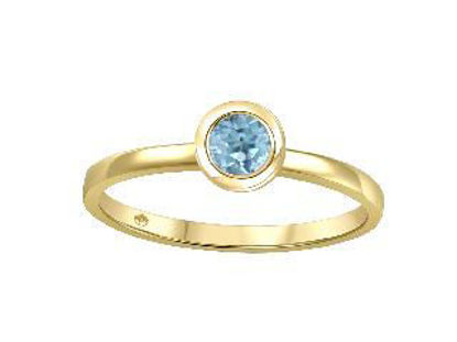 Image de Bague en or jaune 10KT avec un topaze bleu véritable