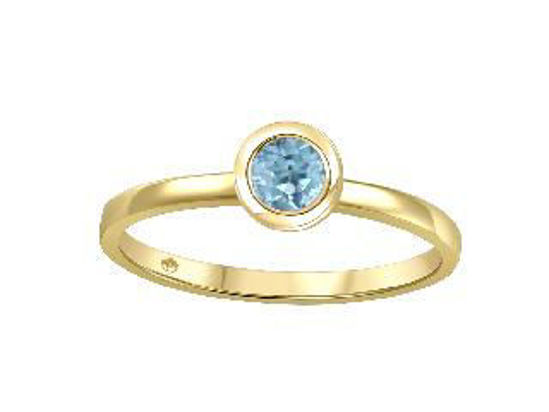 Image sur Bague en or jaune 10KT avec un topaze bleu véritable