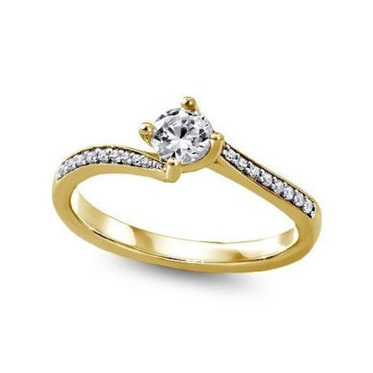 Image de Bague en or jaune 10KT avec diamants de laboratoire - 10799.33.10Y